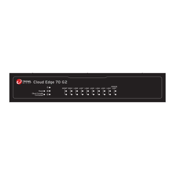 Trend Micro Cloud Edge 70 G2 Quick Start Manual