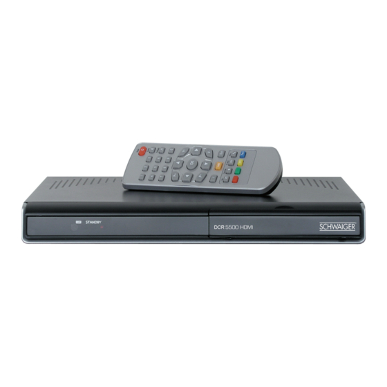Schwaiger DCR 5500 HDMI Operating Instructions Manual