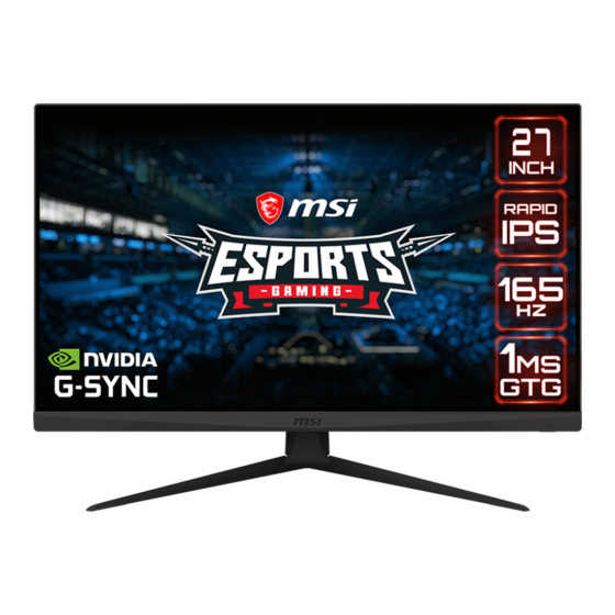 MSI Optix G273QF Manual