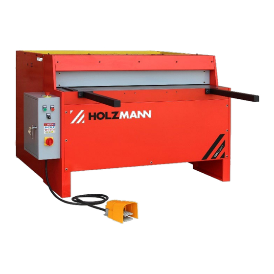 HOLZMANN MASCHINEN TBS1250E3 400V Manual