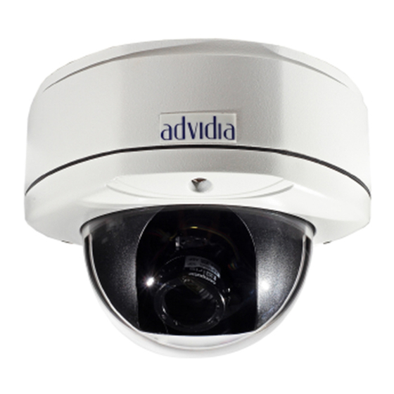 User Manuals: advidia B-31 Outdoor Dome Camera