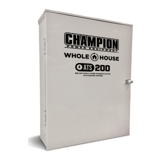Champion Power Equipment RELIANCE CONTROLS ARM Series Installation Manual