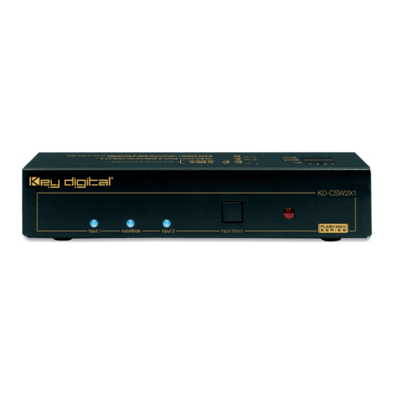 Key Digital KD-CSW2X1 Operating Instructions Manual