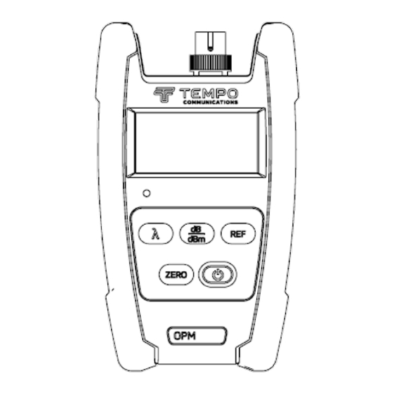 Tempo Communications OPM5 Series Quick Reference Card