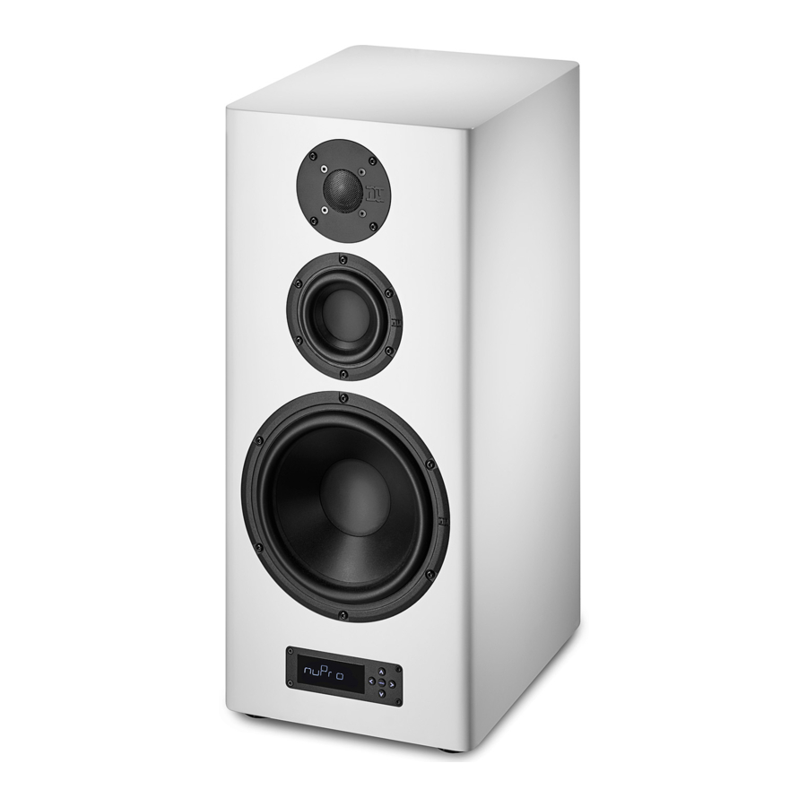 Nubert nuPro A-600 - Active Speaker Manual
