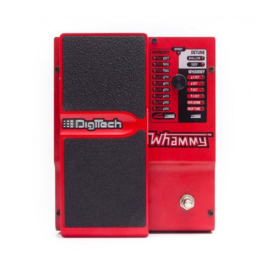 DigiTech Whammy pedal Reference Manual