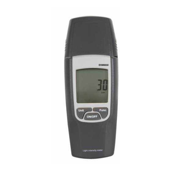 Velleman DVM8050 Digital Luxmeter Manuals