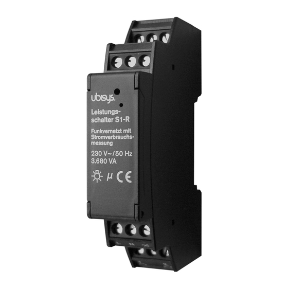 Ubisys Power Switch S1-R Quick Start Manual