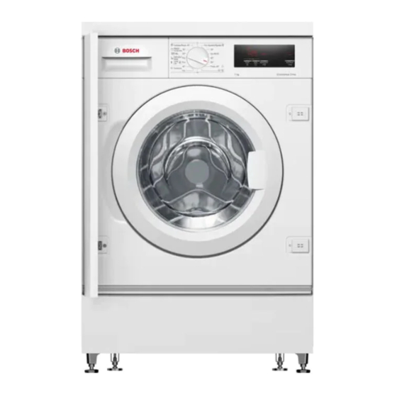 Bosch WIW24306ES User Manual And Installation Instructions