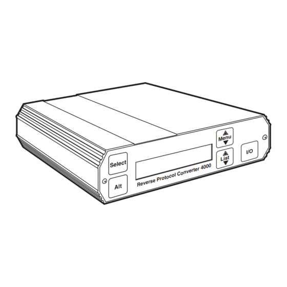 Black Box Reverse Protocol Converter 4000 Manual