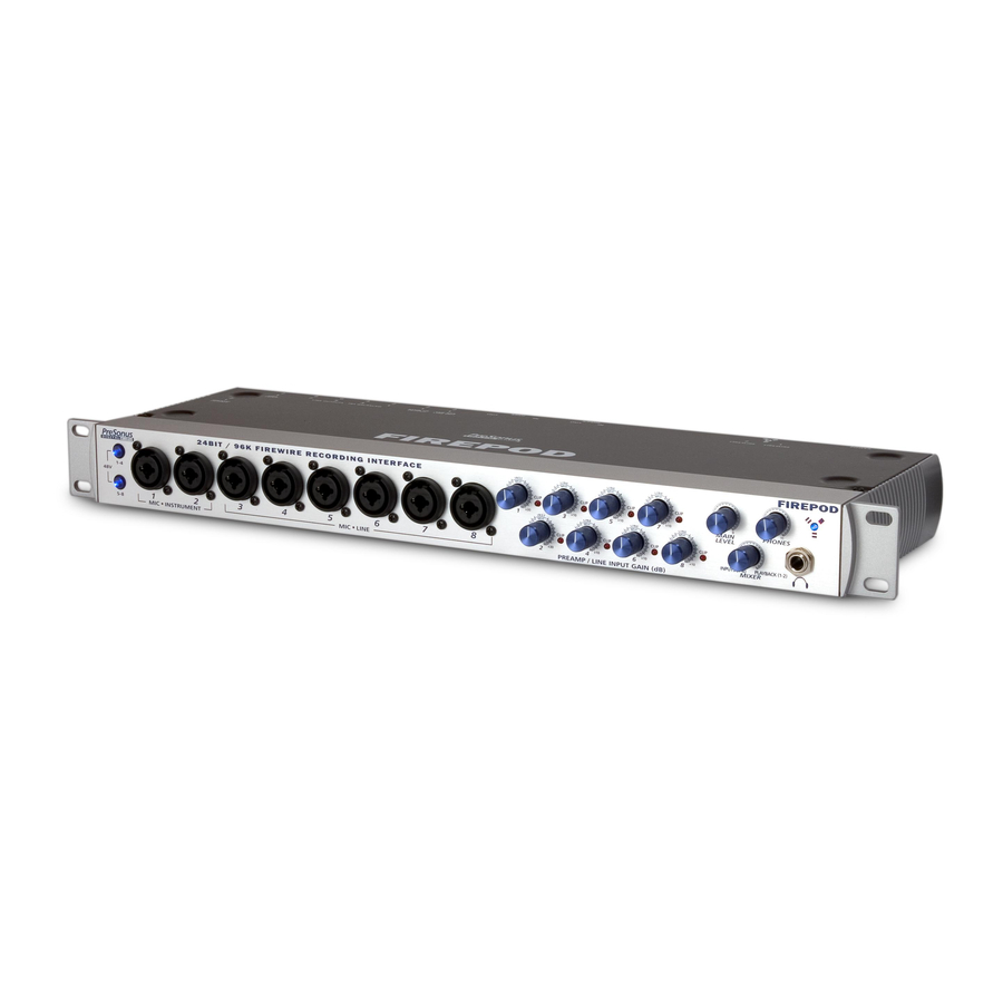 PRESONUS FIREPODCONFIG Manual