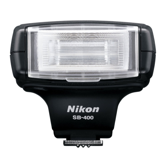 Nikon Speedlight SB-400 Instruction Manual
