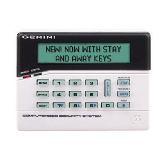 NAPCO Gem-RP8LCD Operating Manual