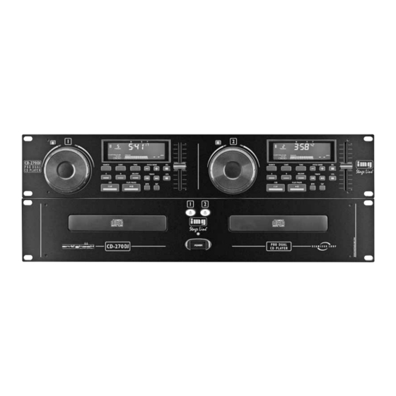 IMG STAGE LINE CD-270DJ Instruction Manual