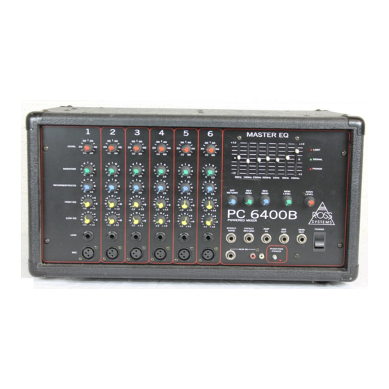 Ross PC6400B Owner's Manual