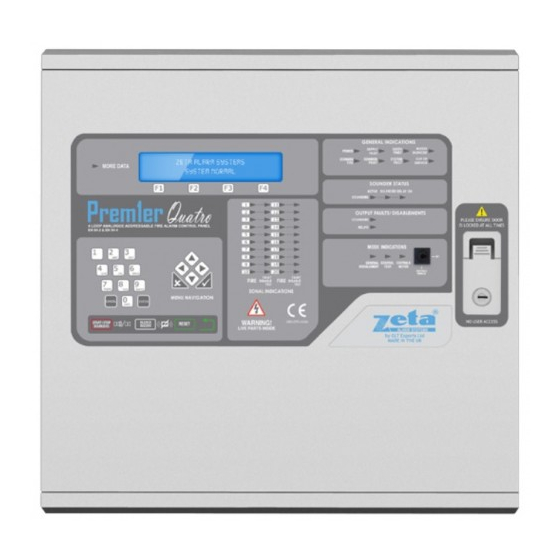 Zeta Alarm Systems Prem1er Quatro Manuals
