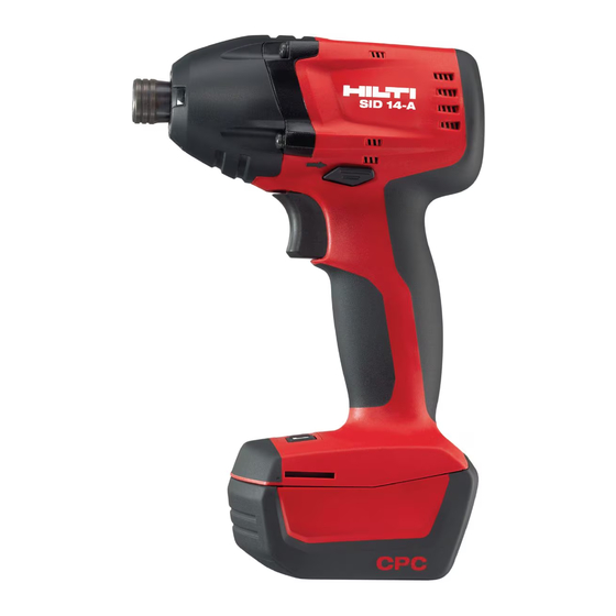 Hilti SID 22­A Original Operating Instructions