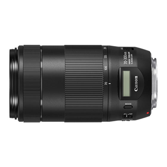 Canon EF70-300mm f/4-5.6 IS II USM Instructions Manual