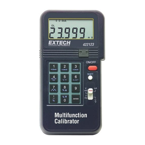 Extech Instruments 422123 Manuals