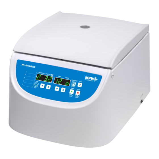MPW MED. INSTRUMENTS MPW M-BASIC Manuals