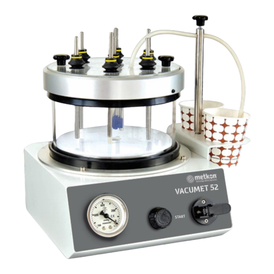 Metkon VACUMET 52 Operation & Instruction Manual