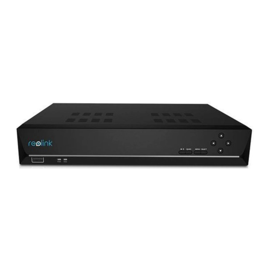 Reolink RLN8-410; RLN16-410 - 8-Channel PoE Reliable Recording Manual