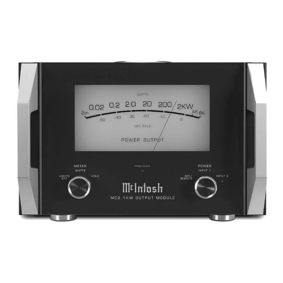 McIntosh MC2.1KW Owner's Manual