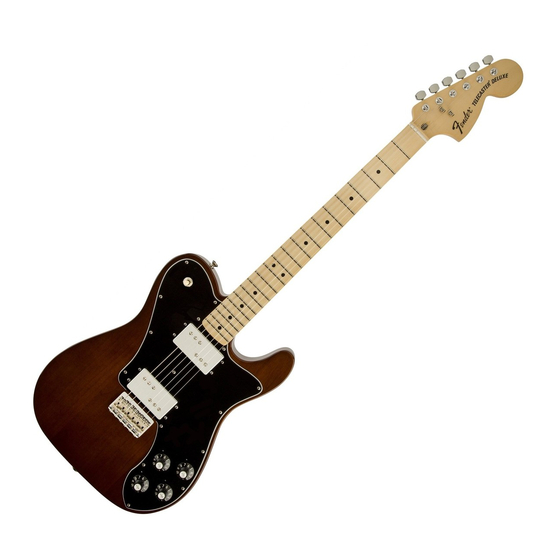 Fender 72 Telecaster Deluxe Owner's Manual