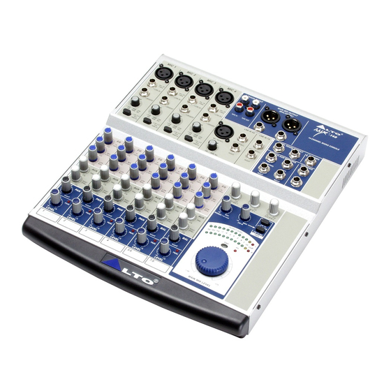 LTO AMX-140 Music Mixer Manuals