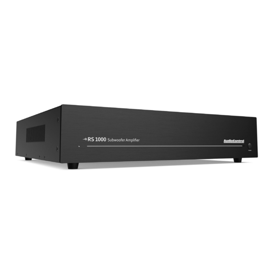 AudioControl RS 1000 Installation Manual