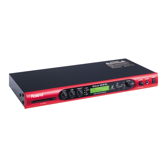 Roland VariOS User Manual