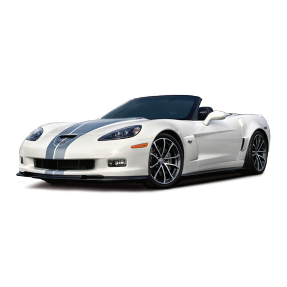 Chevrolet Corvette 2013 Getting To Know Manual