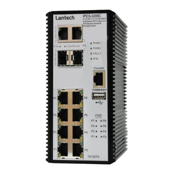 User Manuals: Lantech IES-3208C Managed Switches