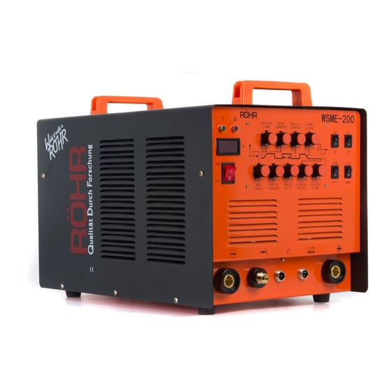 Rohr WSME-200 Operation Manual