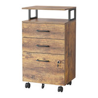 FEZIBO 3-Drawer Rolling File Cabinet with Lock Assembling Instructions