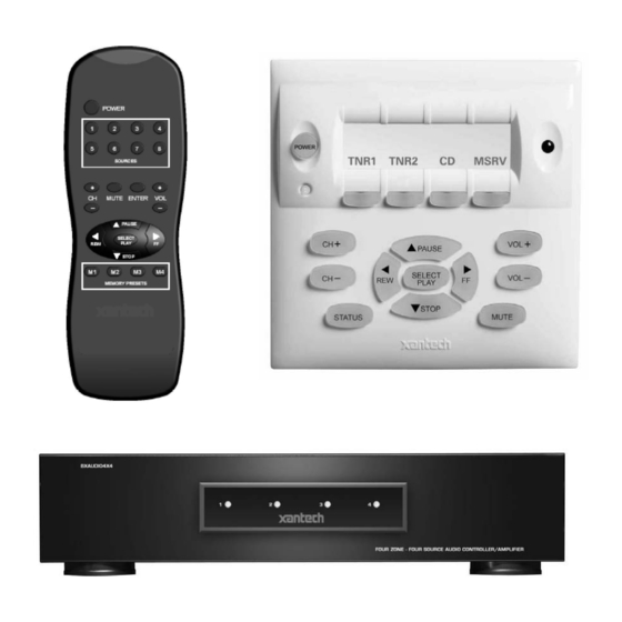 Xantech BXAUDIO4X4 Installation Instructions Manual