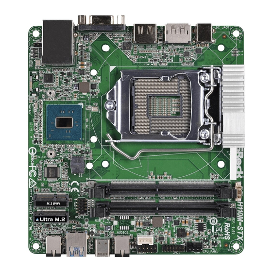 User Manuals: ASROCK H110M-STX Mini STX Motherboard