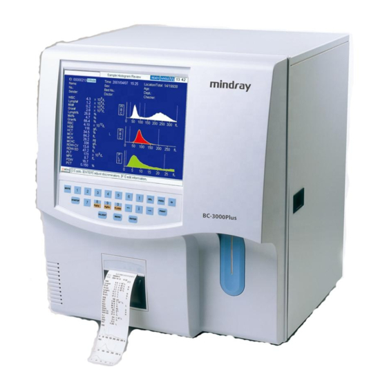 Mindray BC-3000 Plus Operation Manual