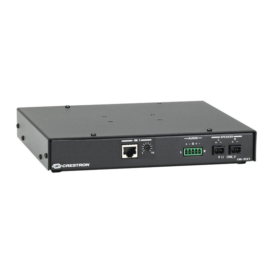 Crestron iMedia IM-RX1 Manuals