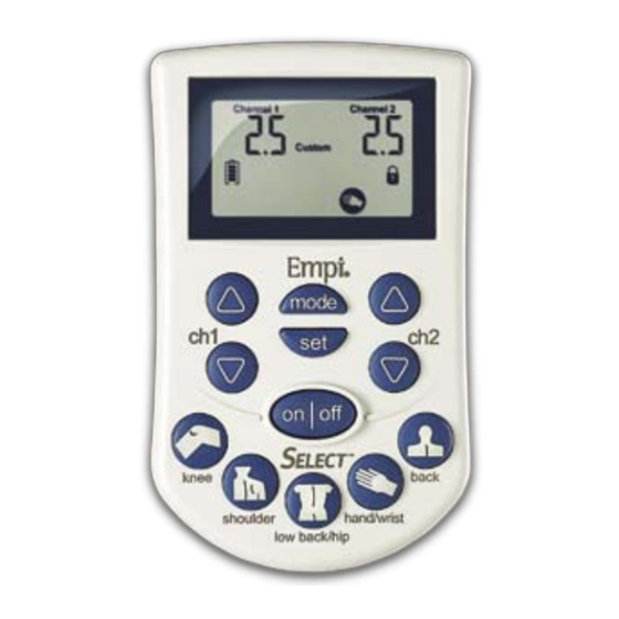 Empi Select User Manual