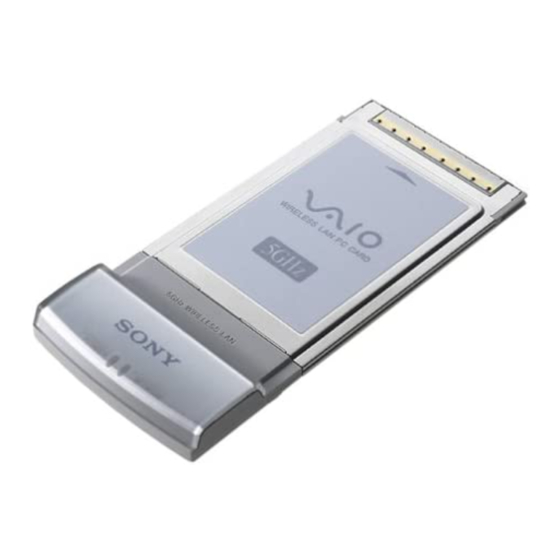 Sony PCWA-C500 Quick Start Manual