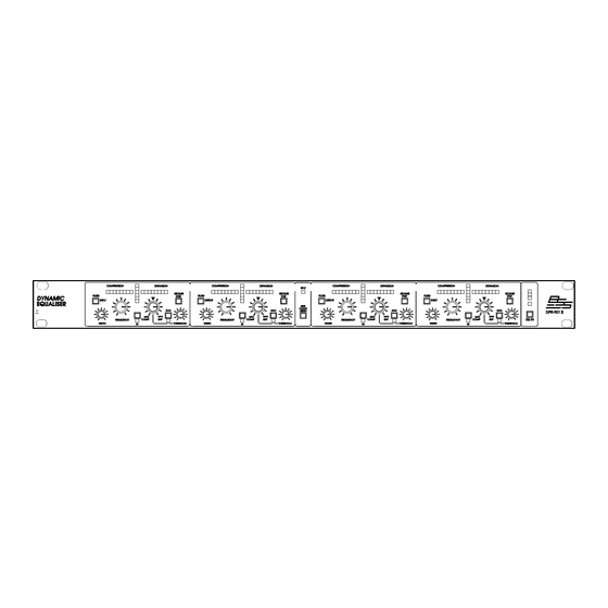 BSS Audio DPR-901ii User's Manual And Operation Manual