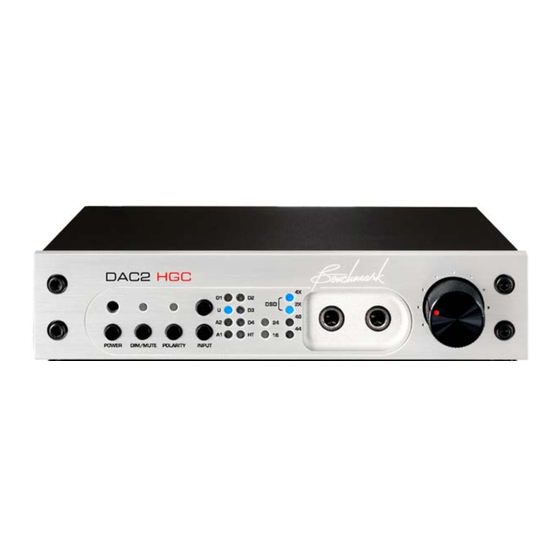 Benchmark DAC2 HGC Instruction Manual