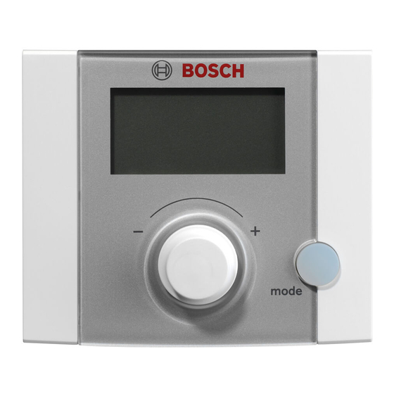 Bosch FR 10 Intelligent Thermostat Manuals