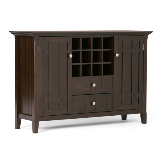 User Manuals: Simpli Home 3AXCBED-04 Sideboard Buffet