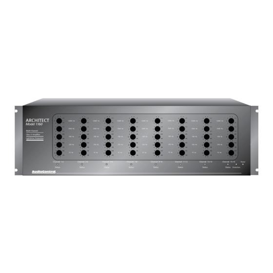 AudioControl Architect 1160 Installer's Manual