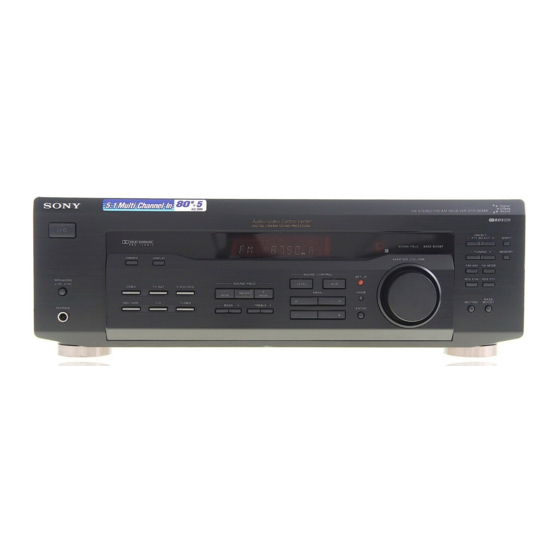 Sony STR-DE345 - Fm Stereo/fm-am Receiver Manuals
