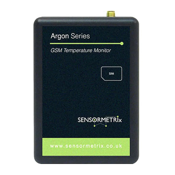 SENSORMETRIX Argon 100 Hardware User Manual