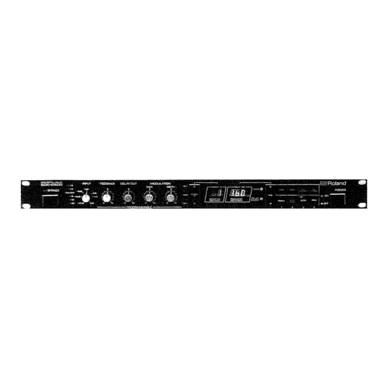 Roland SDE-2500 Owner's Manual
