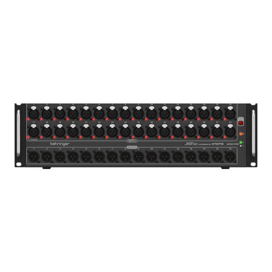 Behringer DIGITAL SNAKE S32 Quick Start Manual